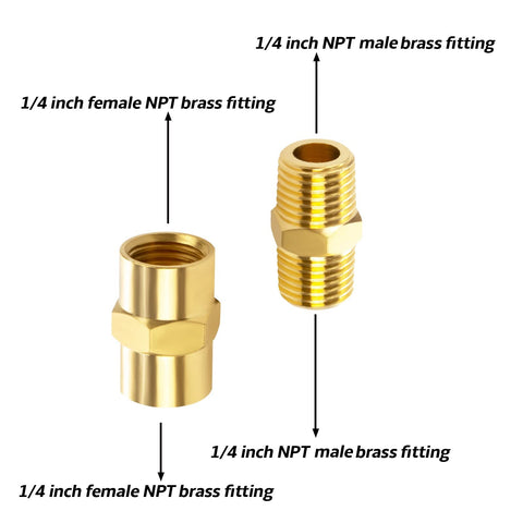 DOZYANT NPT hex nipple 1/4x1/4 extending pipe length with secure threading
