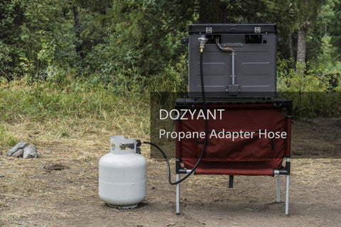 DOZYANT camping lantern and buddy heater compatibility with the hose
