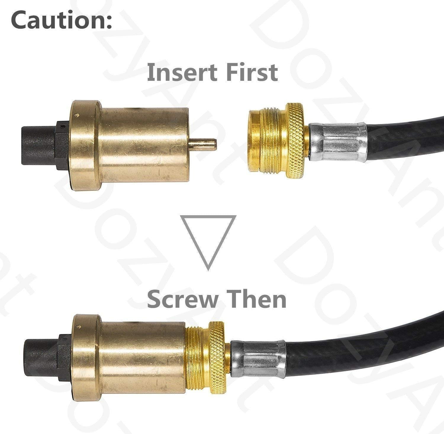 DOZYANT durable rubber hose maintains consistent propane flow.