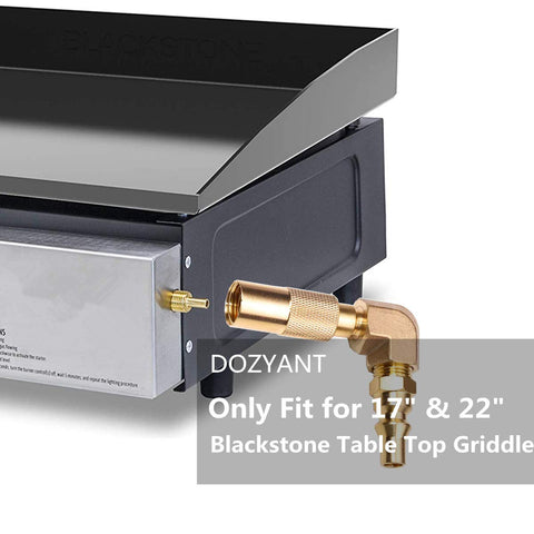 DOZYANT elbow conversion fitting for Blackstone compatibility in a quick connect setup