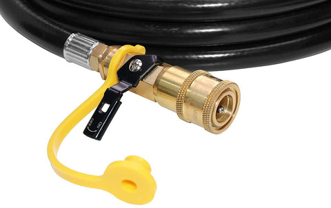 DOZYANT low-pressure RV connection with 1/4 inch quick disconnect for grill hookup.
