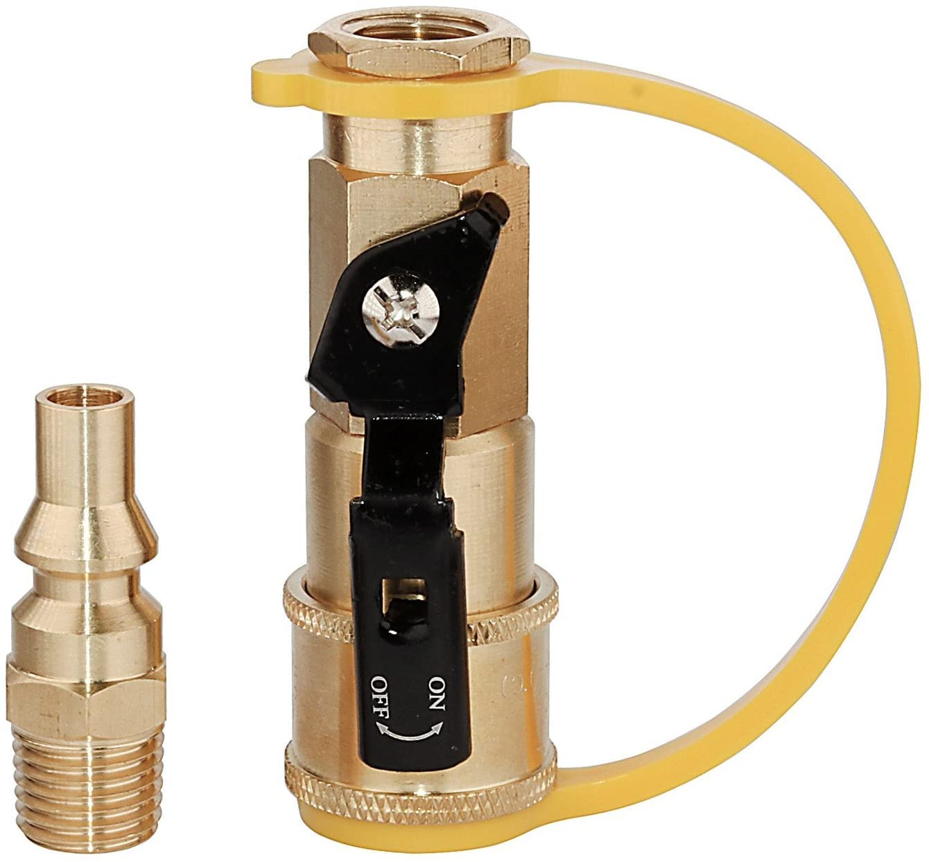 DozyAnt brass propane quick-connect adapter for easy low-pressure connections
