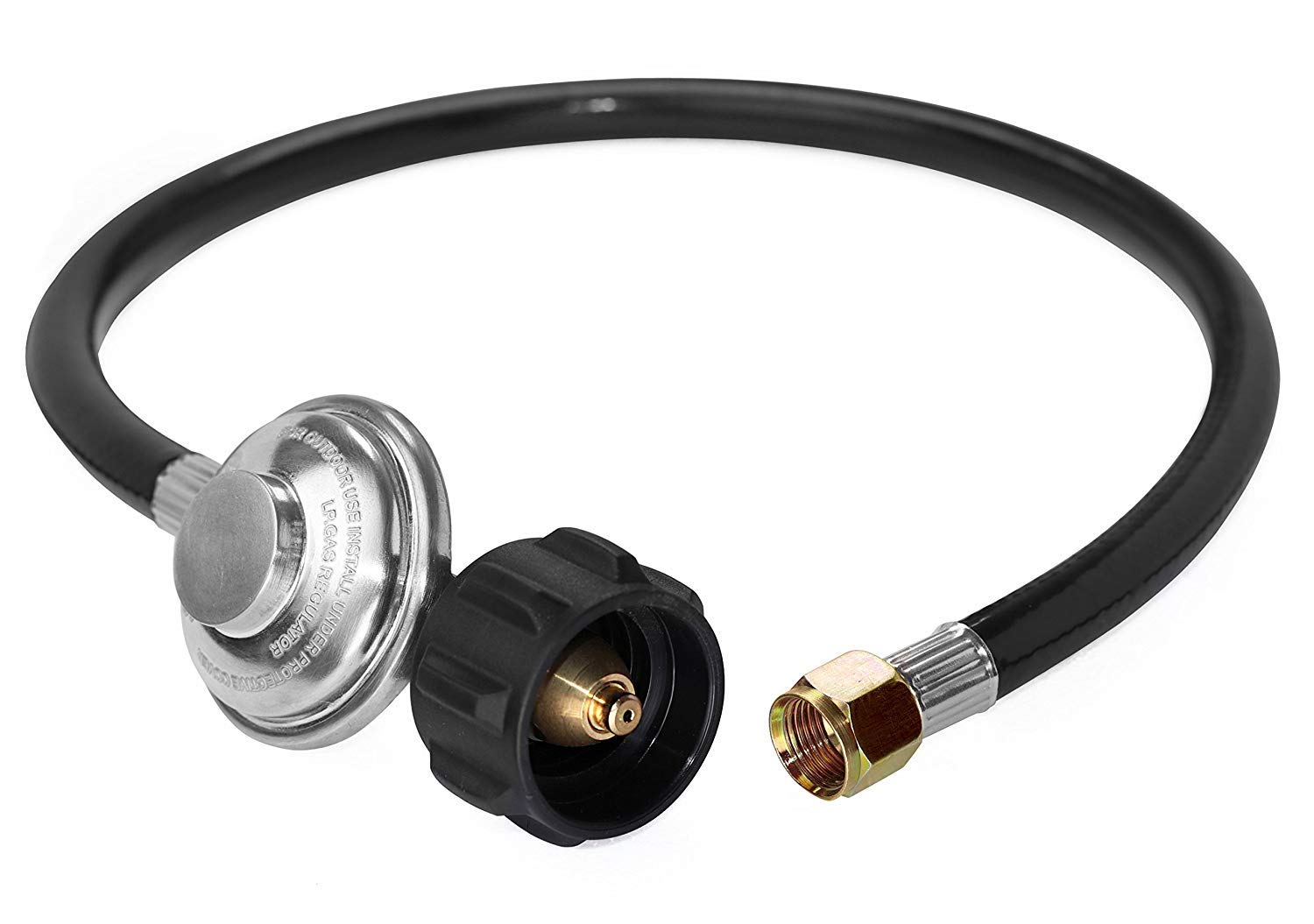 DOZYANT propane regulator and 2ft hose for universal grill compatibility