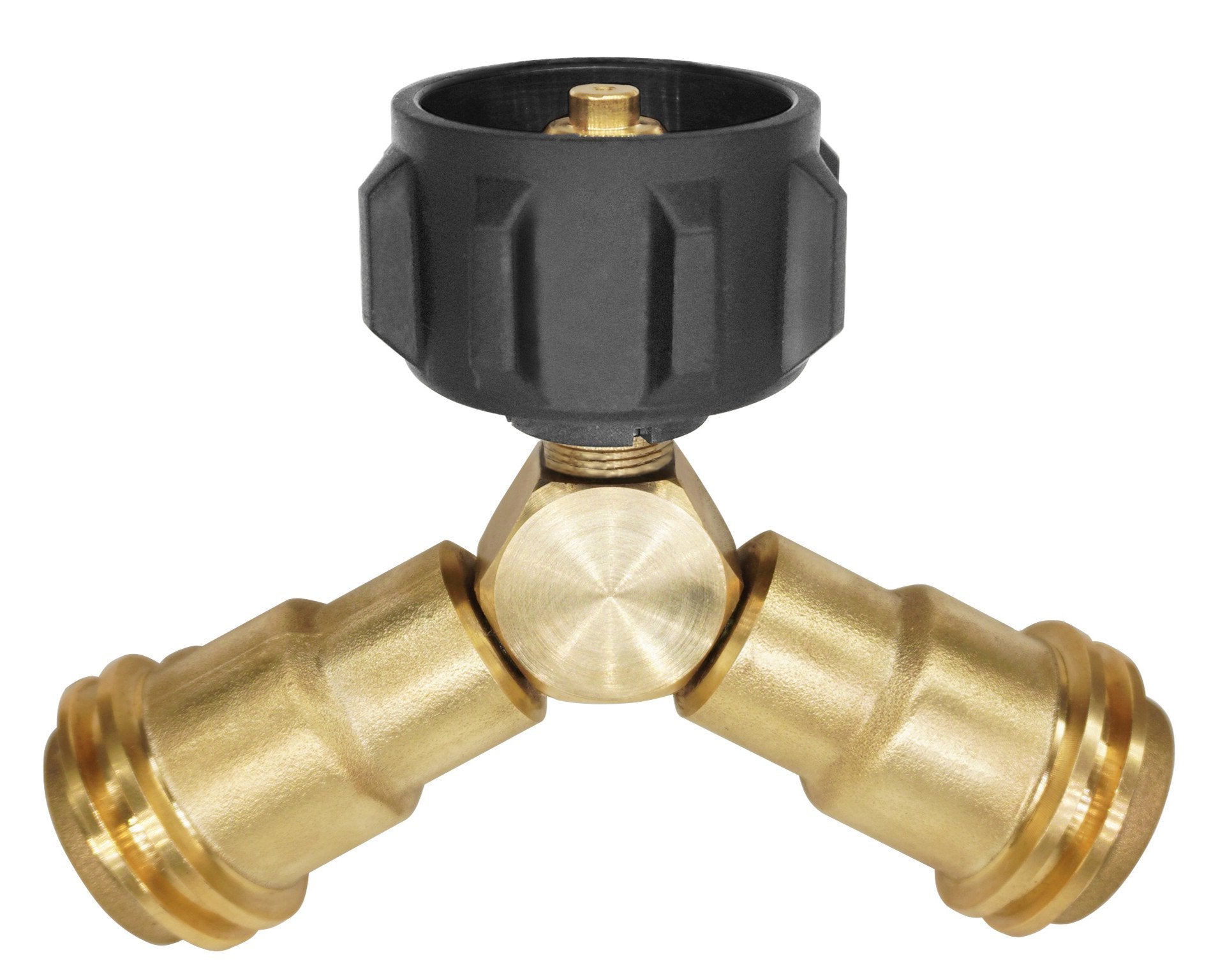 DOZYANT propane splitter 2-way tee enables powering two grills from one tank.