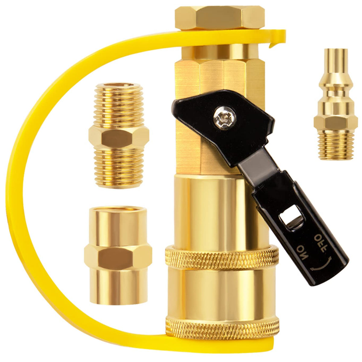 DOZYANT RV propane quick-connect shutoff valve for safe gas flow on the go