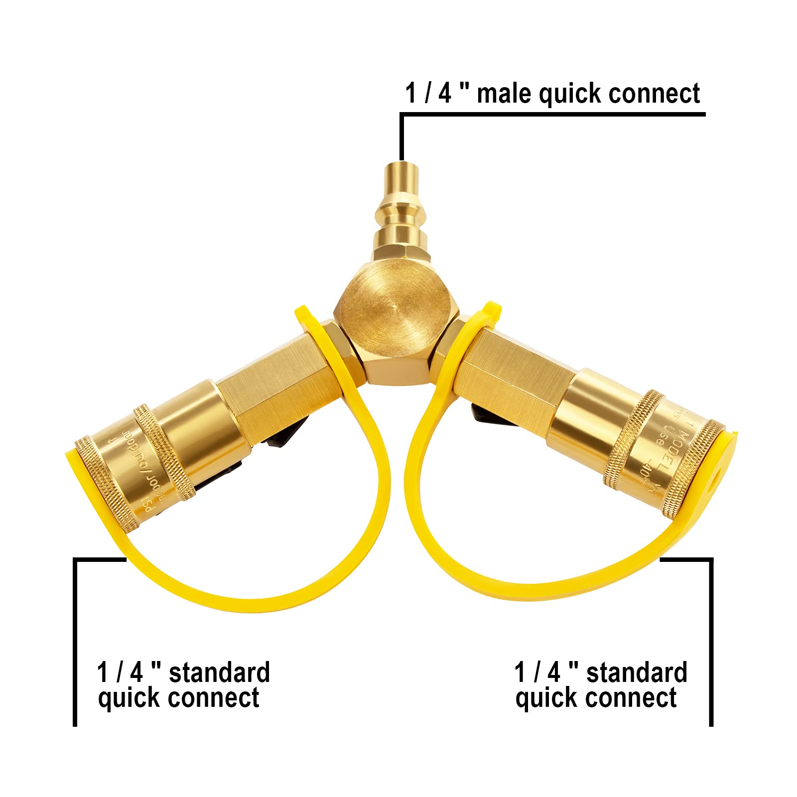 DOZYANT shut-off valves on each end prevent leaks during RV propane hookups