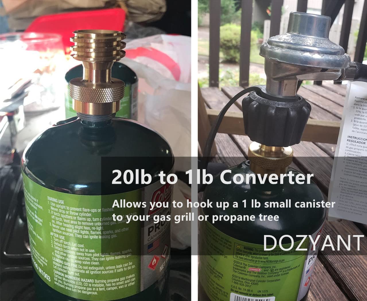 DOZYANT Steak Saver aligned with hose and regulator for a secure fit