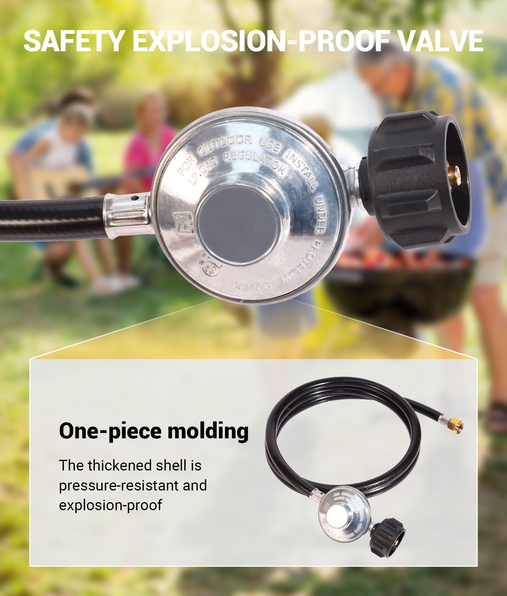 Three-layer hose design with outer rubber, flame-retardant cotton, and inner PVC layer.