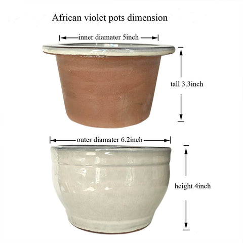 Dphagesy inner self-watering pot for African violets (5.1-inch opening)