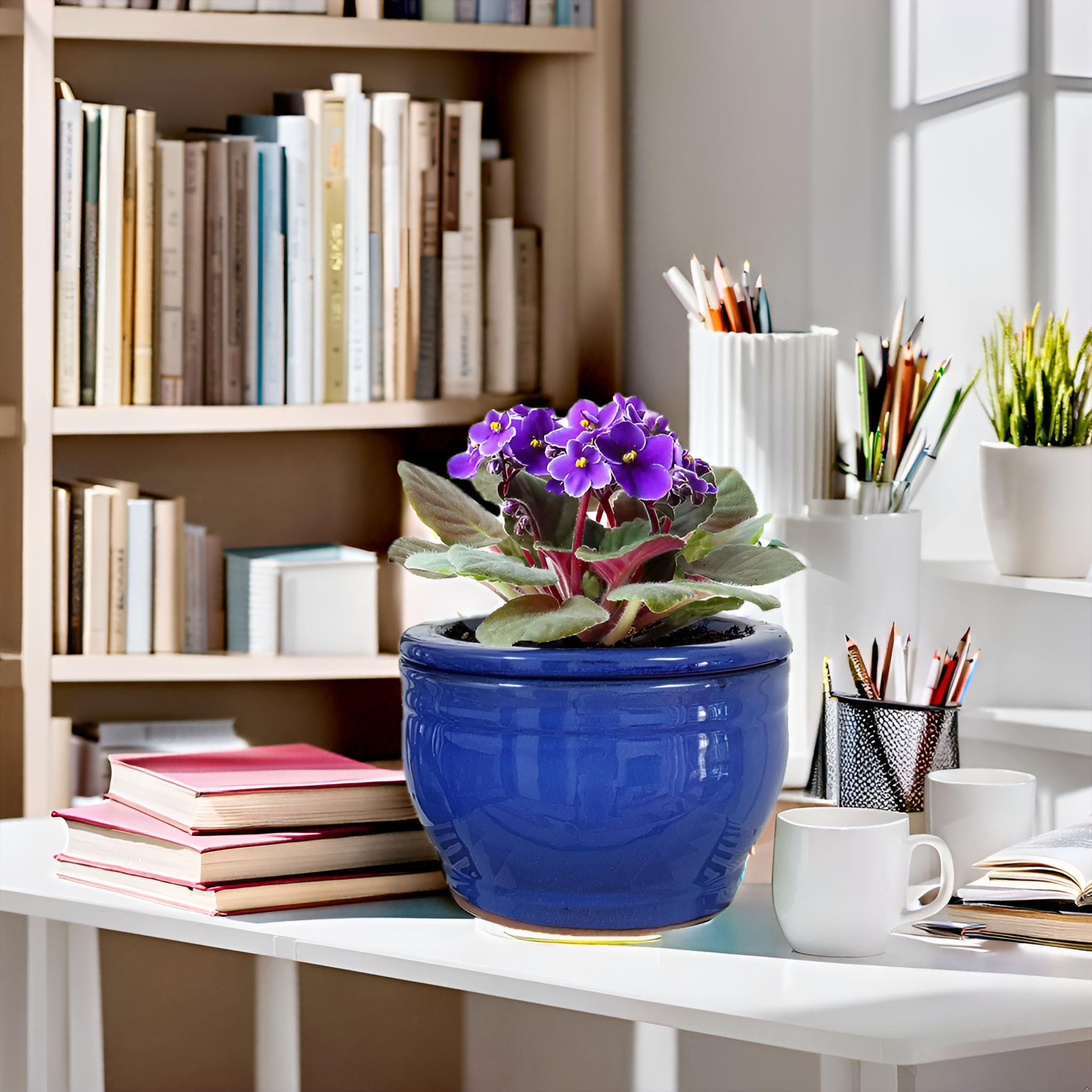 Dphagesy African Violet pot cleaning reminder emphasizes bi-monthly outer pot maintenance.