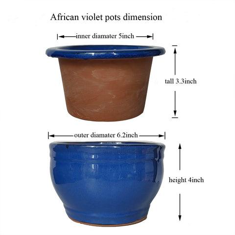 Dphagesy African Violet pot inner-pot closeup shows breathable ceramic for violet roots and even watering.