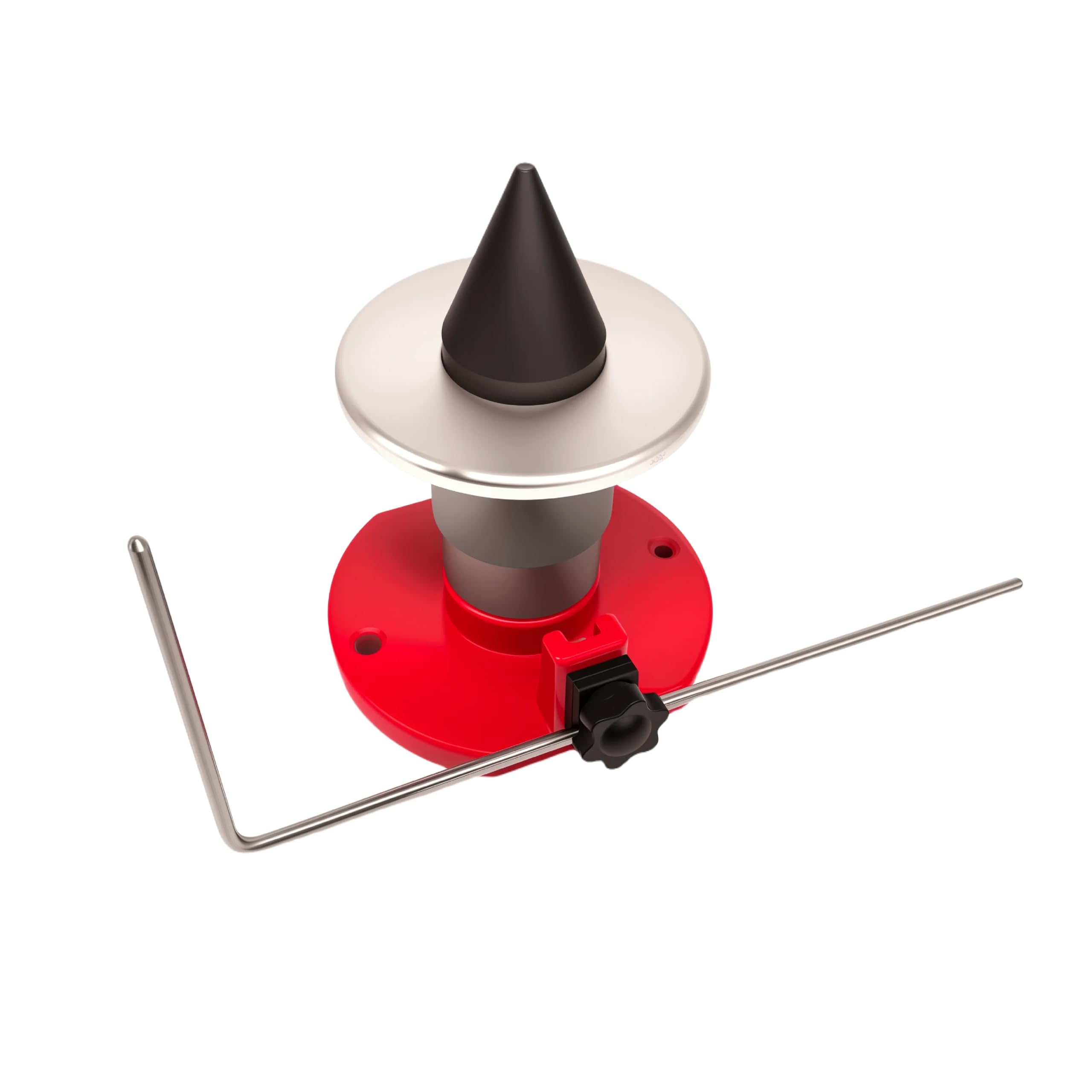 DPHXF magnetic wall-mount blade balancer in red securely holds blades for easy balancing