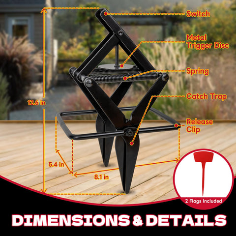 DPOD Mole Traps sharp scissor mechanism delivers quick capture.