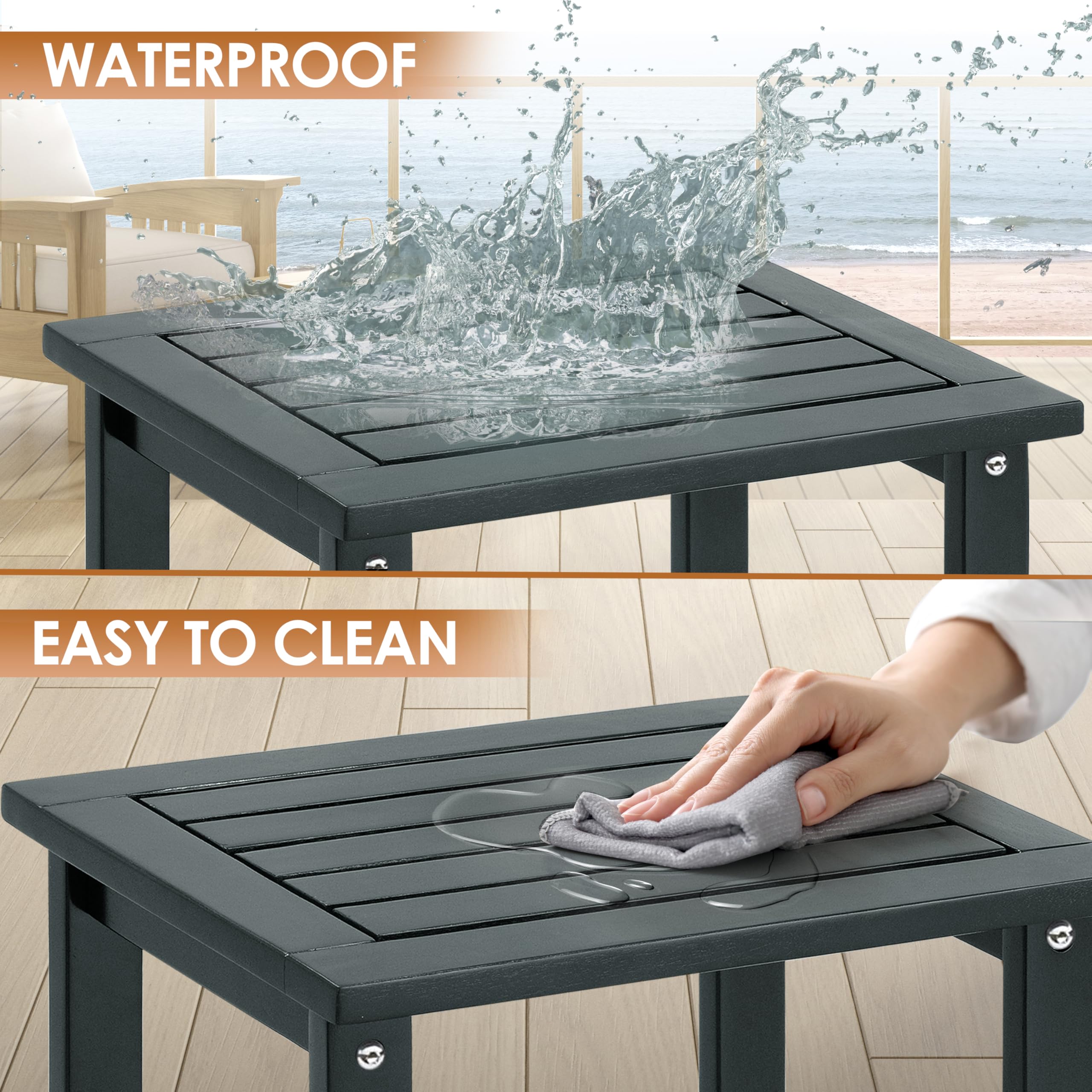 DPWOODON compact end table doubles as nightstand or sofa side.