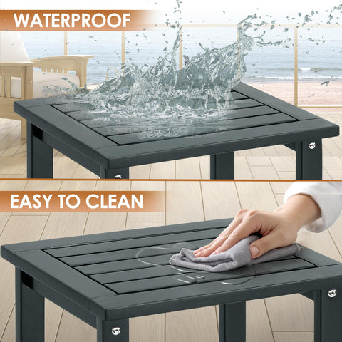 DPWOODON compact end table doubles as nightstand or sofa side.