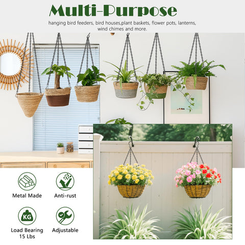 Dpyrrhic hanging chain ideal for bird feeders and garden decor displays