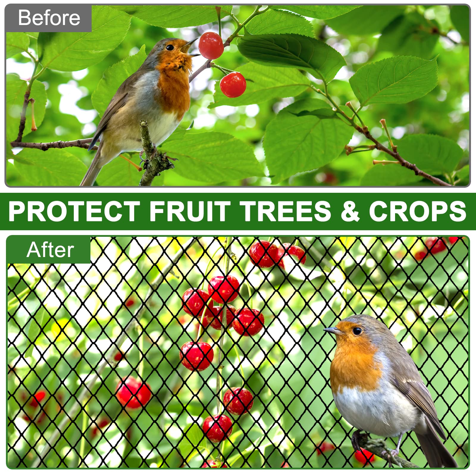 DQS Bird Net 50x50 multifunctional net for garden and chicken coops