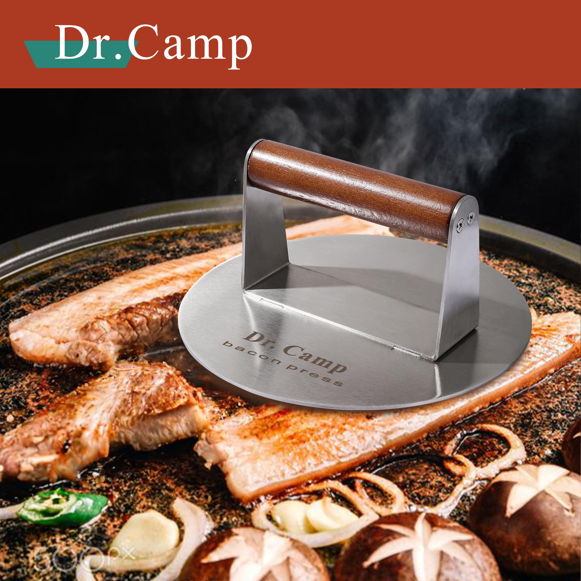 Dr.Camp wood handle close-up showing comfortable grip