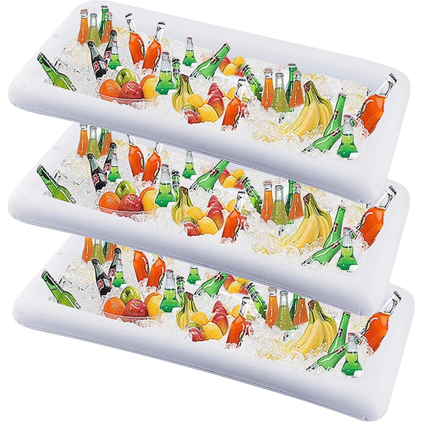 DR.DUDU inflatable serving bar with ice container keeps food cold at outdoor parties