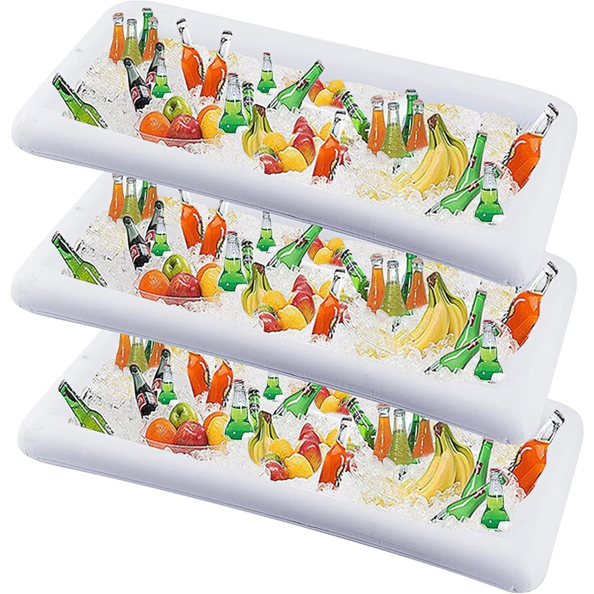 DR.DUDU inflatable serving bar with ice container keeps food cold at outdoor parties