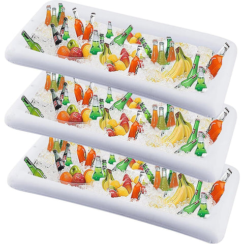DR.DUDU inflatable serving bar with ice container keeps food cold at outdoor parties