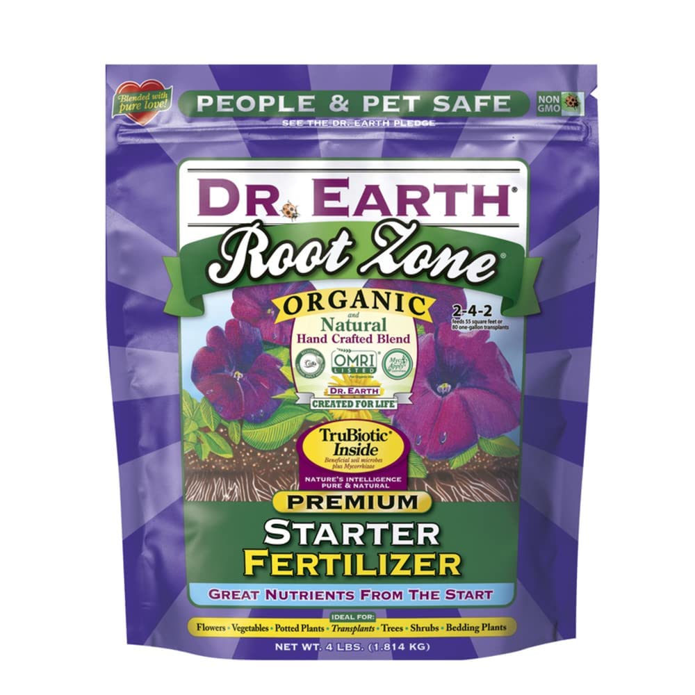 Garden bed with Dr. Earth 701P fertilized growth in an organic bed.