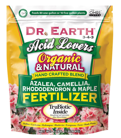 Dr Earth 703P organic acid fertilizer for azaleas camellias and rhododendrons boosts blooms and soil health