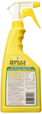 Dr. Earth 8003 label close-up highlighting organic formula and plant-friendly ingredients