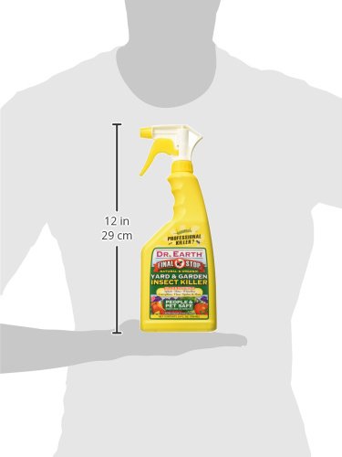 Dr. Earth application on lawn and garden illustrating easy spray coverage