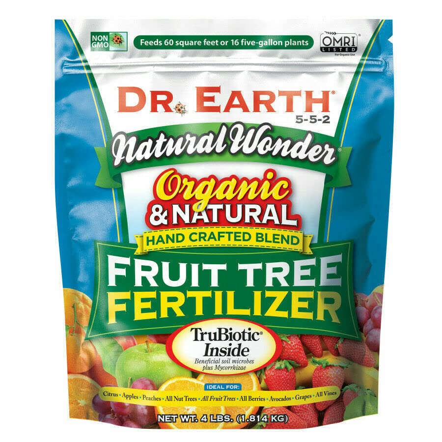 Dr. Earth Natural Wonder granules for Apple Citrus Peaches support healthy fruiting