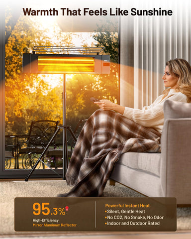 DR. INFRARED HEATER offers 900W, 1200W, 1500W heat options for varying needs