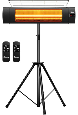 DR. INFRARED HEATER carbon infrared patio heater with tripod warms outdoor spaces instantly