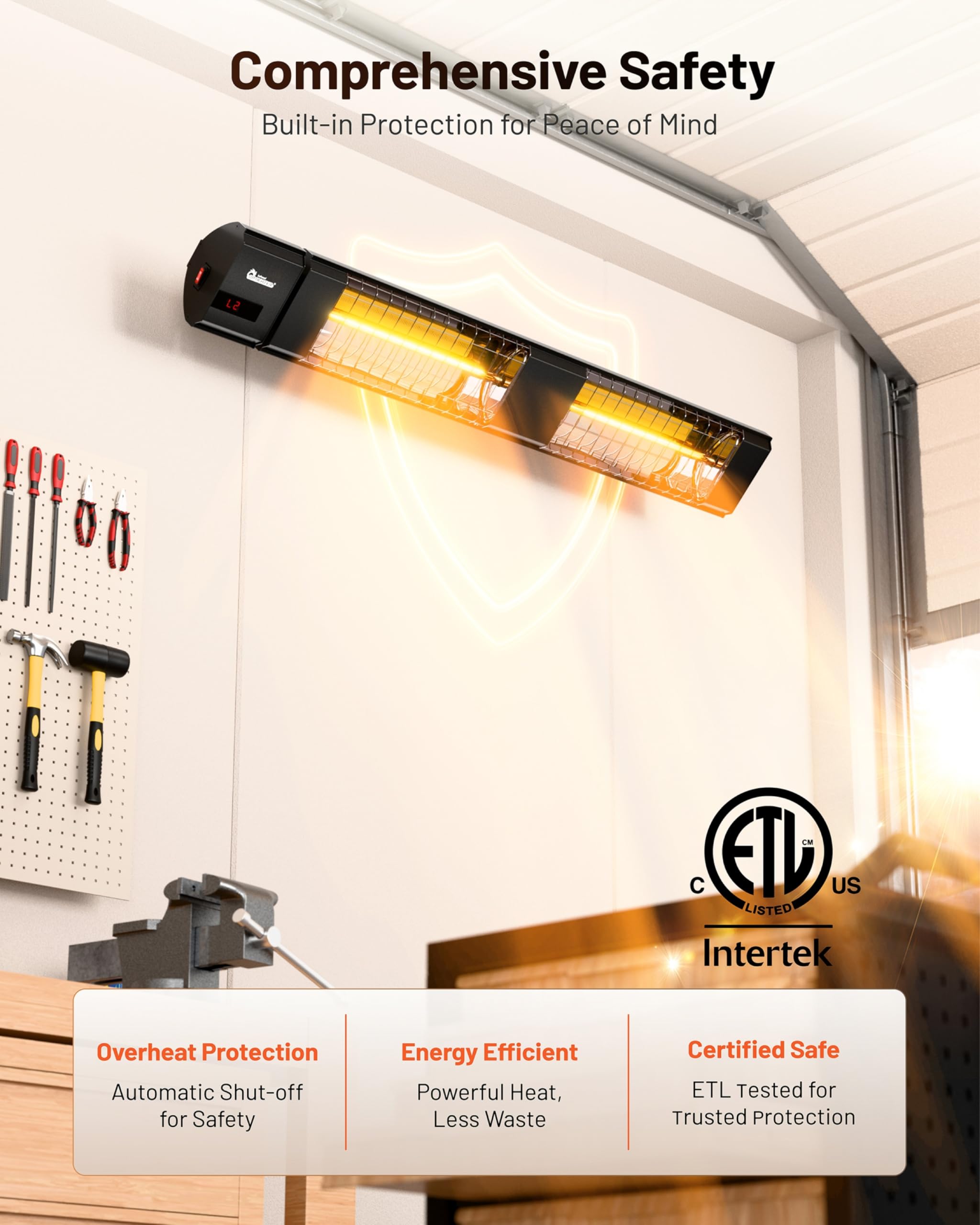 DR. INFRARED HEATER DR-239 remote control for easy operation