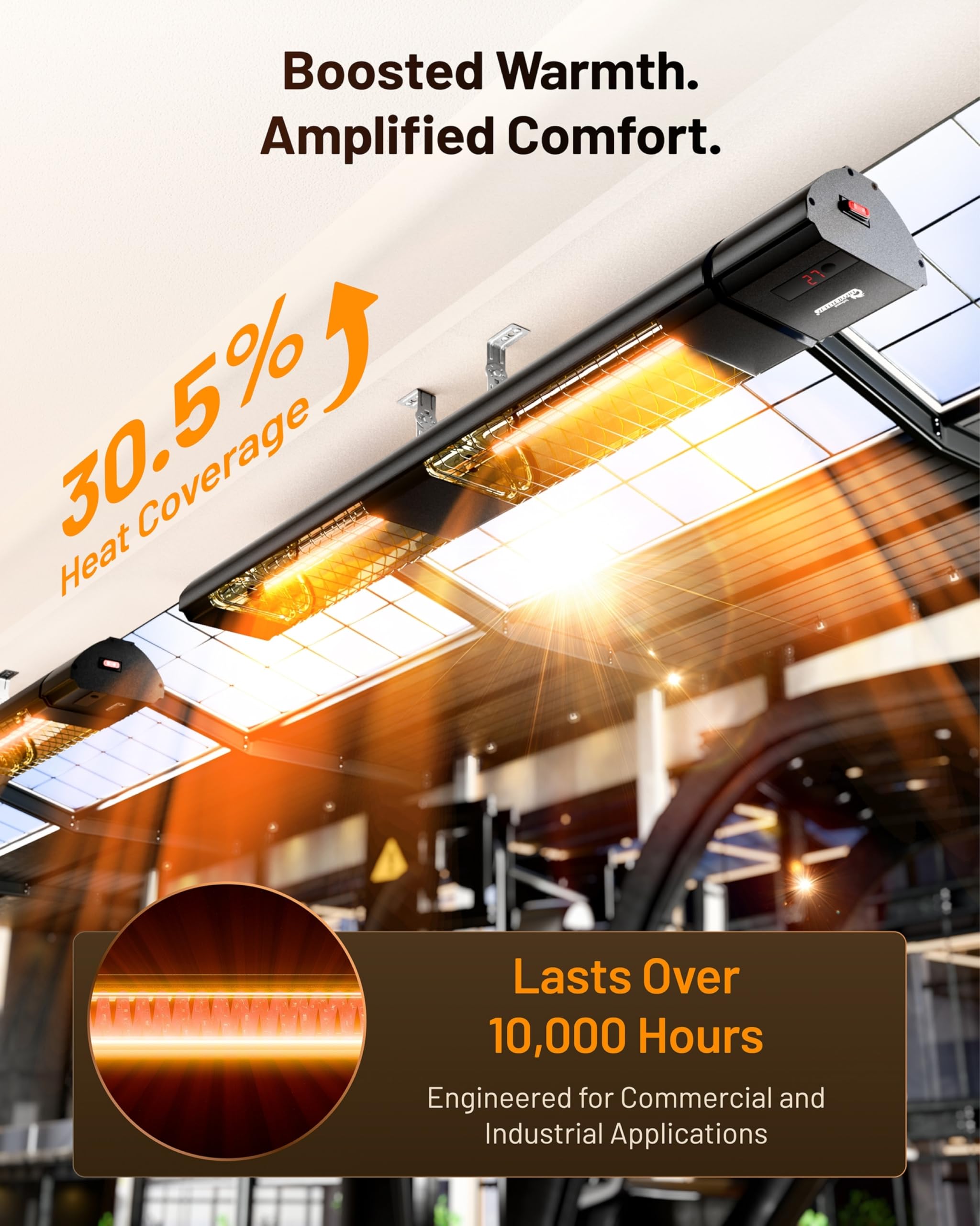 DR. INFRARED HEATER DR-239 side view highlighting slim profile