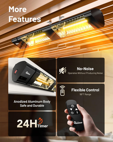 DR. INFRARED HEATER DR-239 wall mount demonstrates space-saving heat delivery