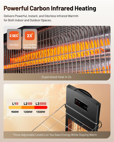 DR. INFRARED HEATER DR-298 remote control for easy, customizable warmth.
