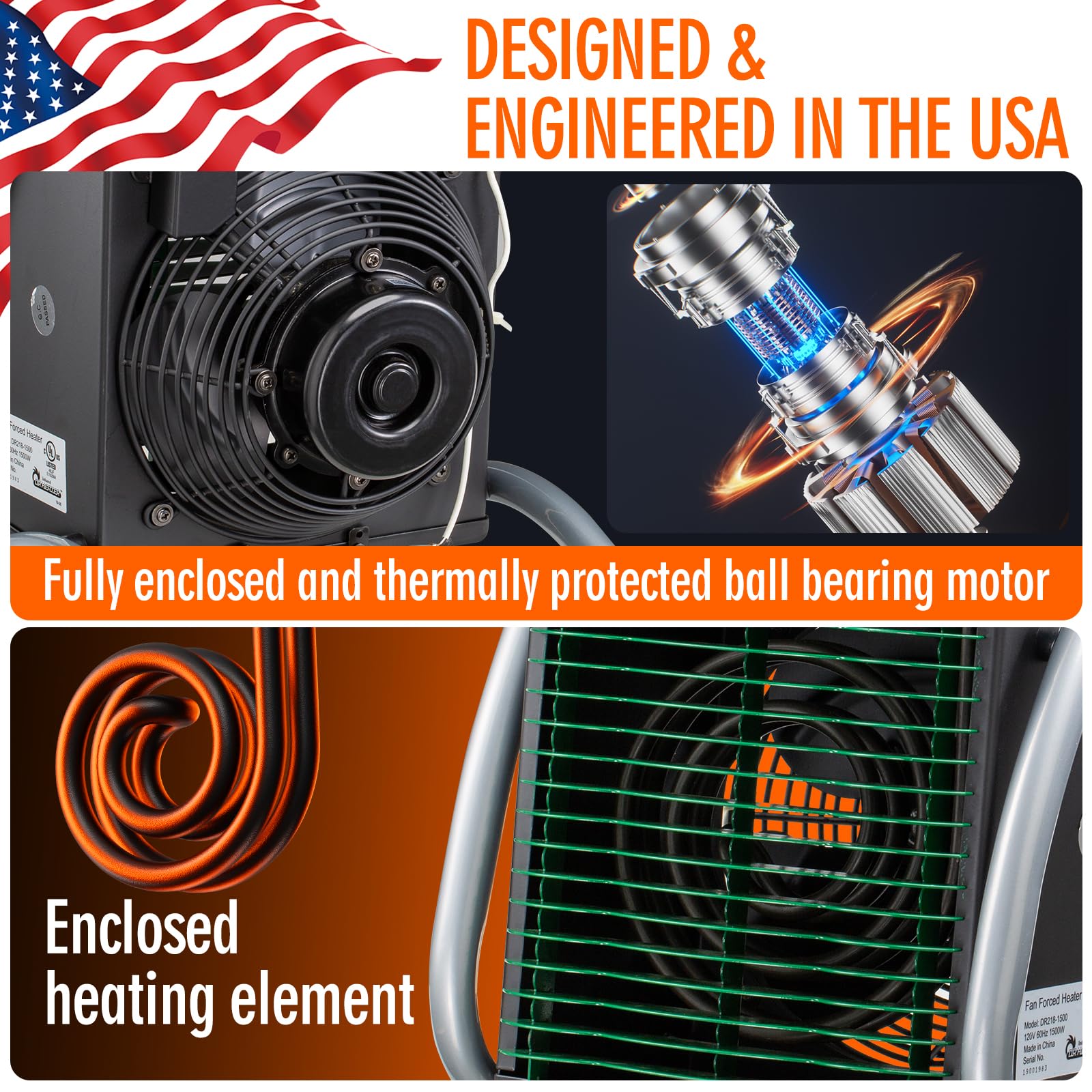 IPX4 protection shields the unit from water splashes in damp spaces.