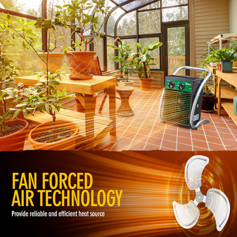 DR218 steel housing offers durable protection in garage and greenhouse environments.