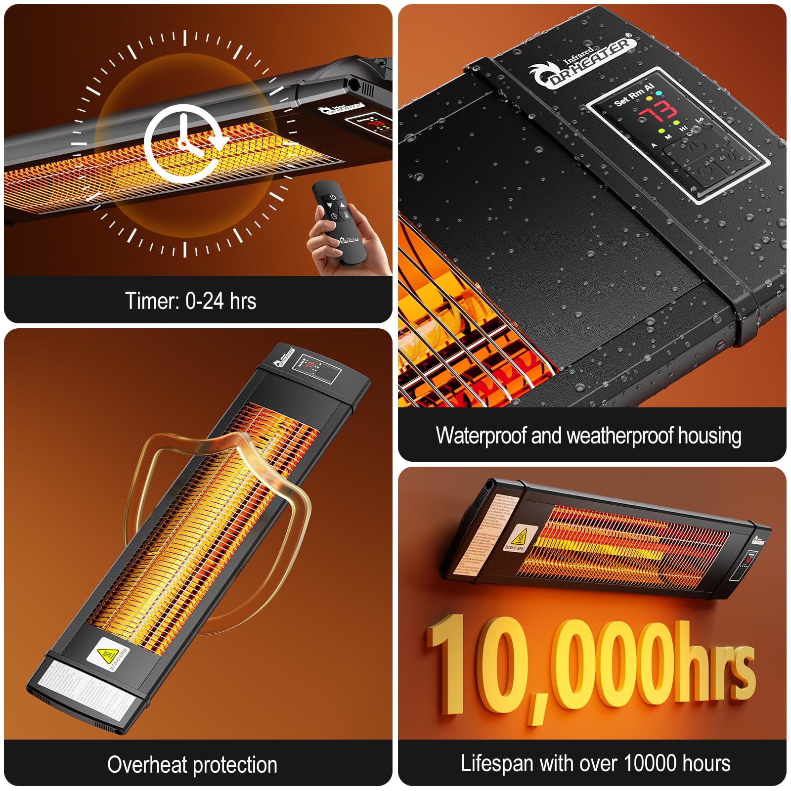 DR. INFRARED HEATER ETL certified with USA design and reliable support