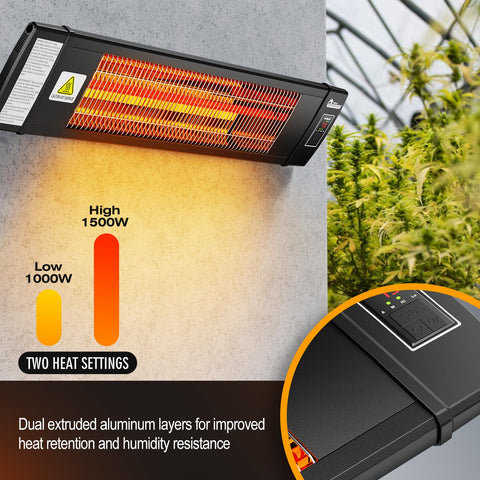 DR. INFRARED HEATER mounted on wall or ceiling for flexible installation