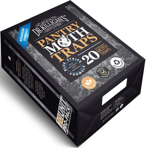 Dr. Killigan's Pantry Moth Trap sticky glue captures moths more effectively.