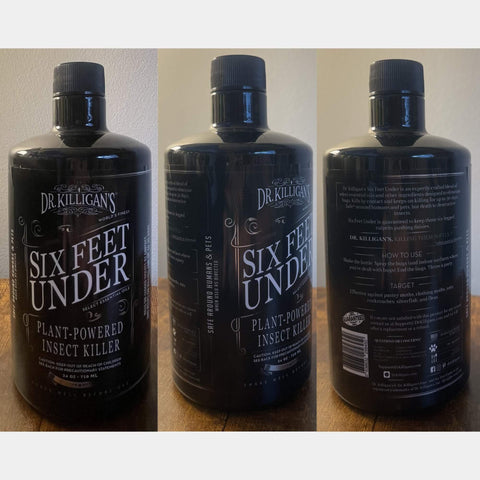 Dr. Killigan's Six Feet Under quick-action spray for everyday pest challenges.