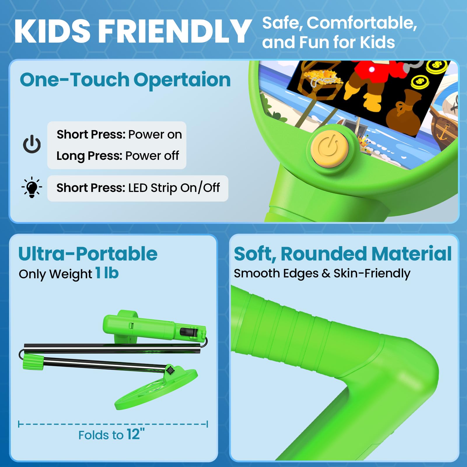 DR.ÖTEK Kids Metal Detector includes 3-in-1 kit for hands-on learning.