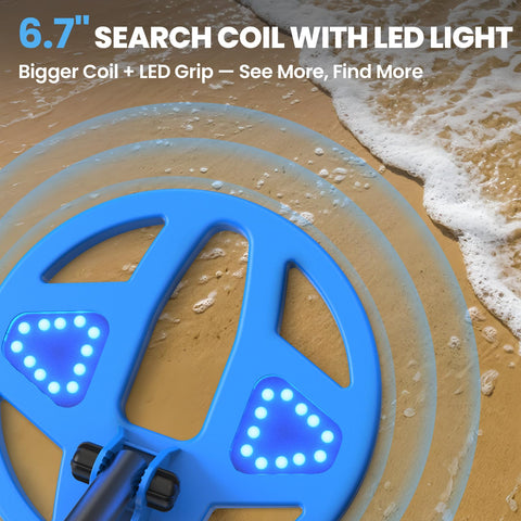 DR.ÖTEK kids detector features on/off LED for easier evening hunts.
