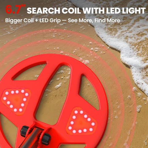 DR.ÖTEK One-touch control for quick, easy treasure hunting.