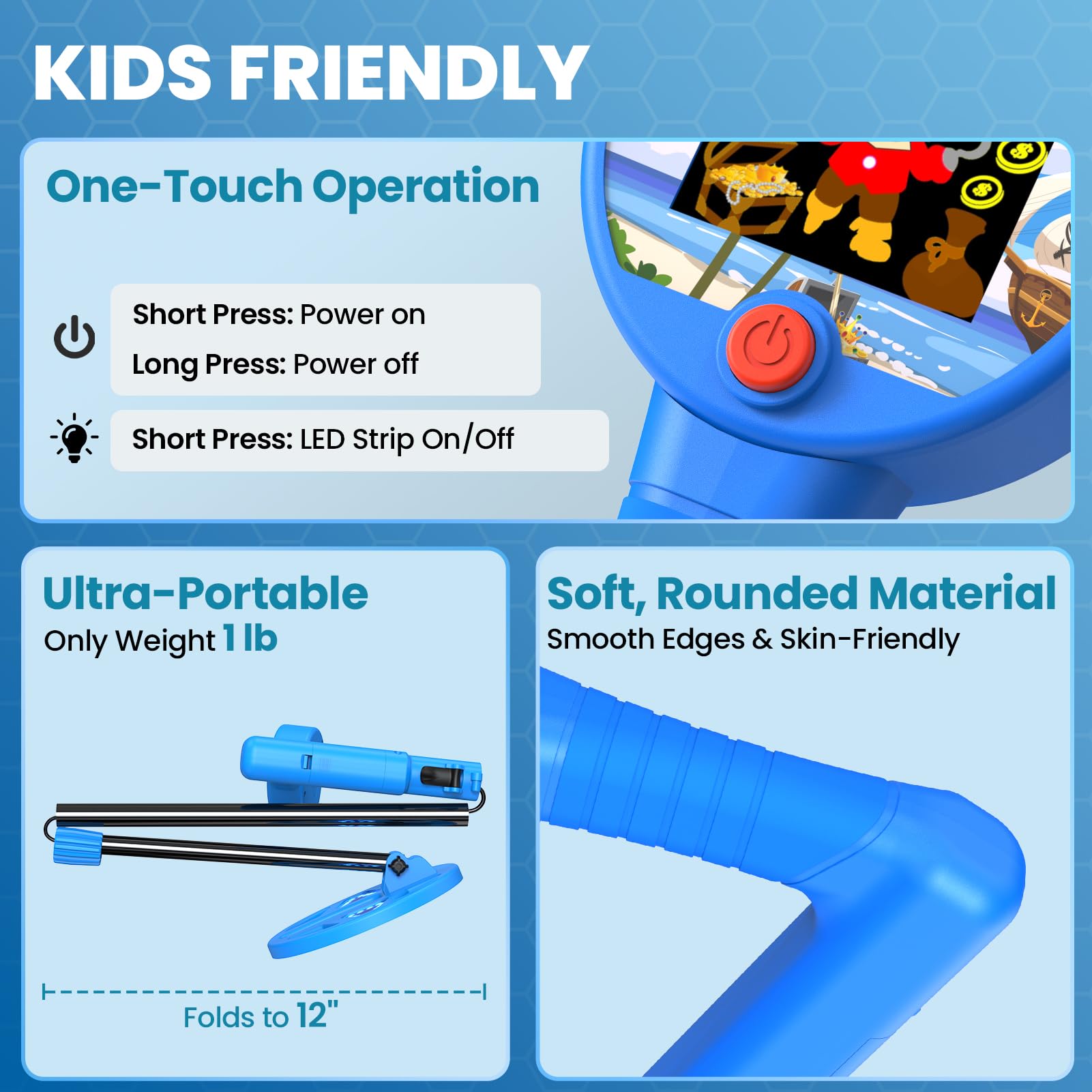 DR.ÖTEK soft-touch rubber grip ensures safe, comfortable handling.