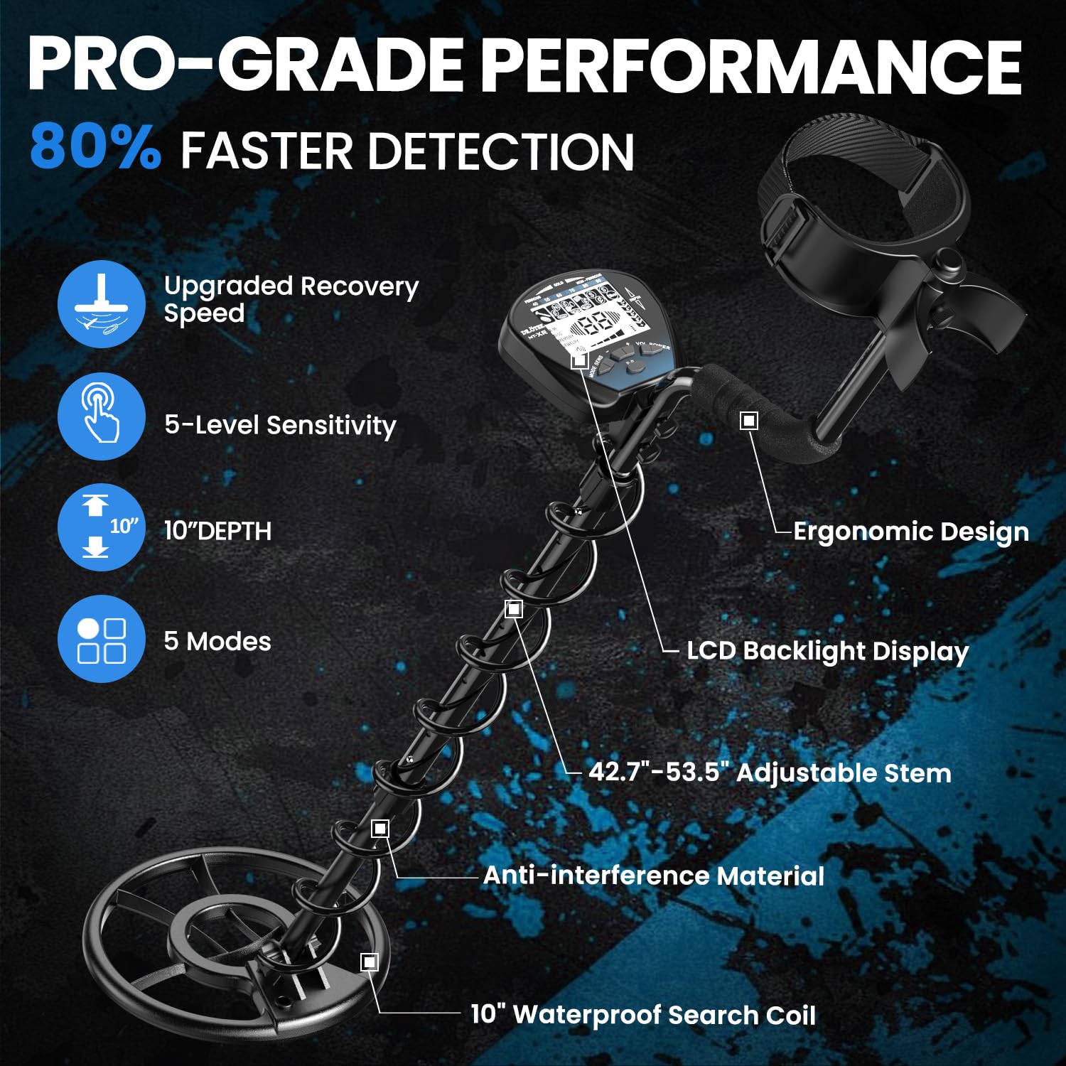 DR.ÖTEK 10-inch IP68 coil for deeper water and wet-sand detection.