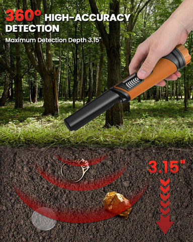 DR.ÖTEK pinpointer LCD screen provides quick signal readings in various terrains