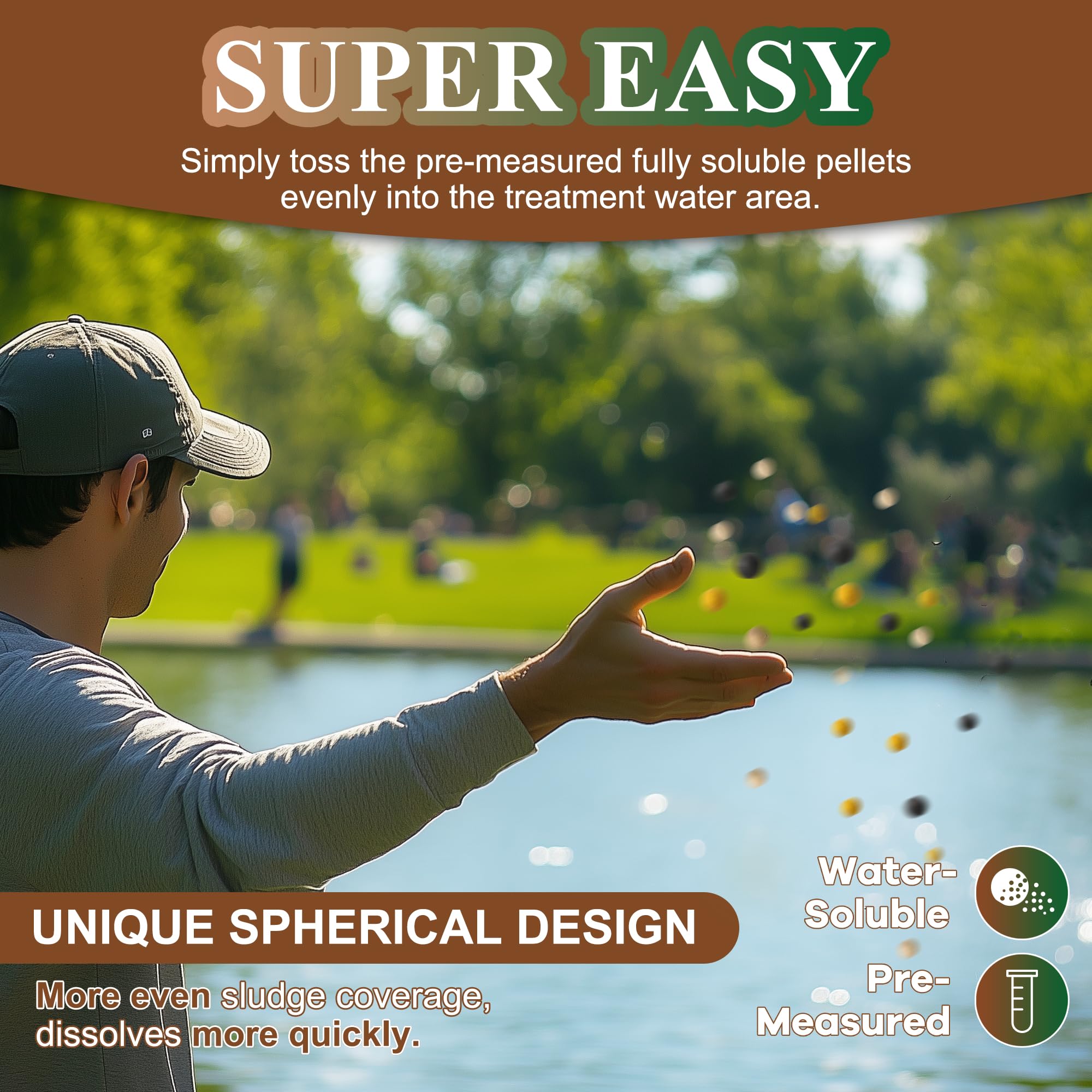 Dr.Raifya's Muck Reducer Pellets are safe for fish and wildlife.