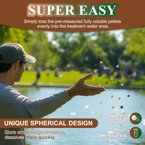 Dr.Raifya's Muck Reducer Pellets are safe for fish and wildlife.